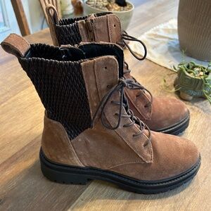 WOMEN'S GEOX BROWN SUEDE ANKLE BOOTS - SIZE 7